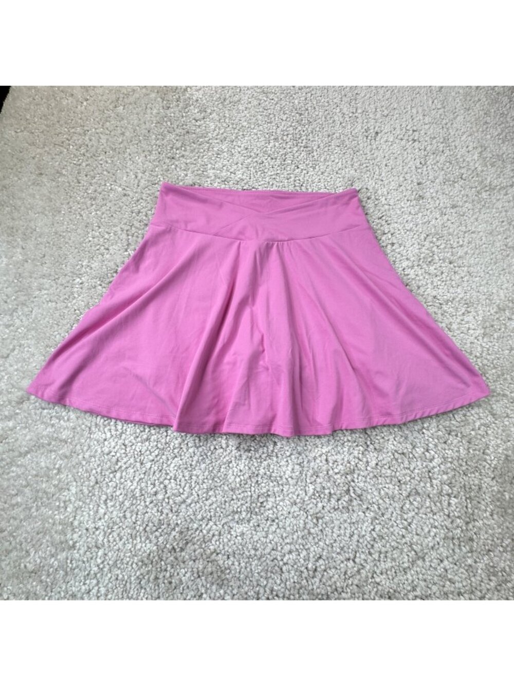 Fabletics Crossover Flounce Mini Skirt Skort Pink Marshmallow Womens Large